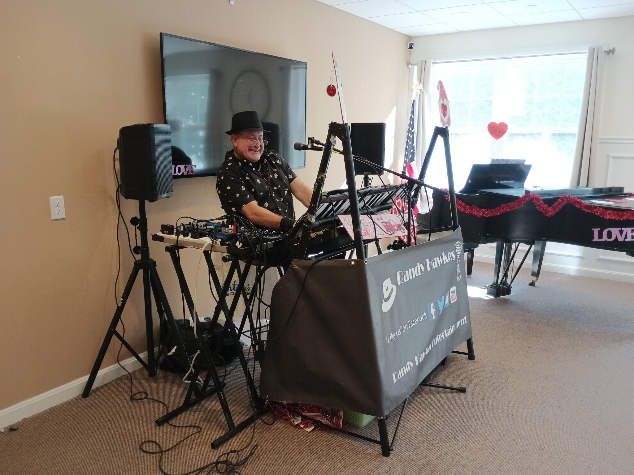 person playing piano