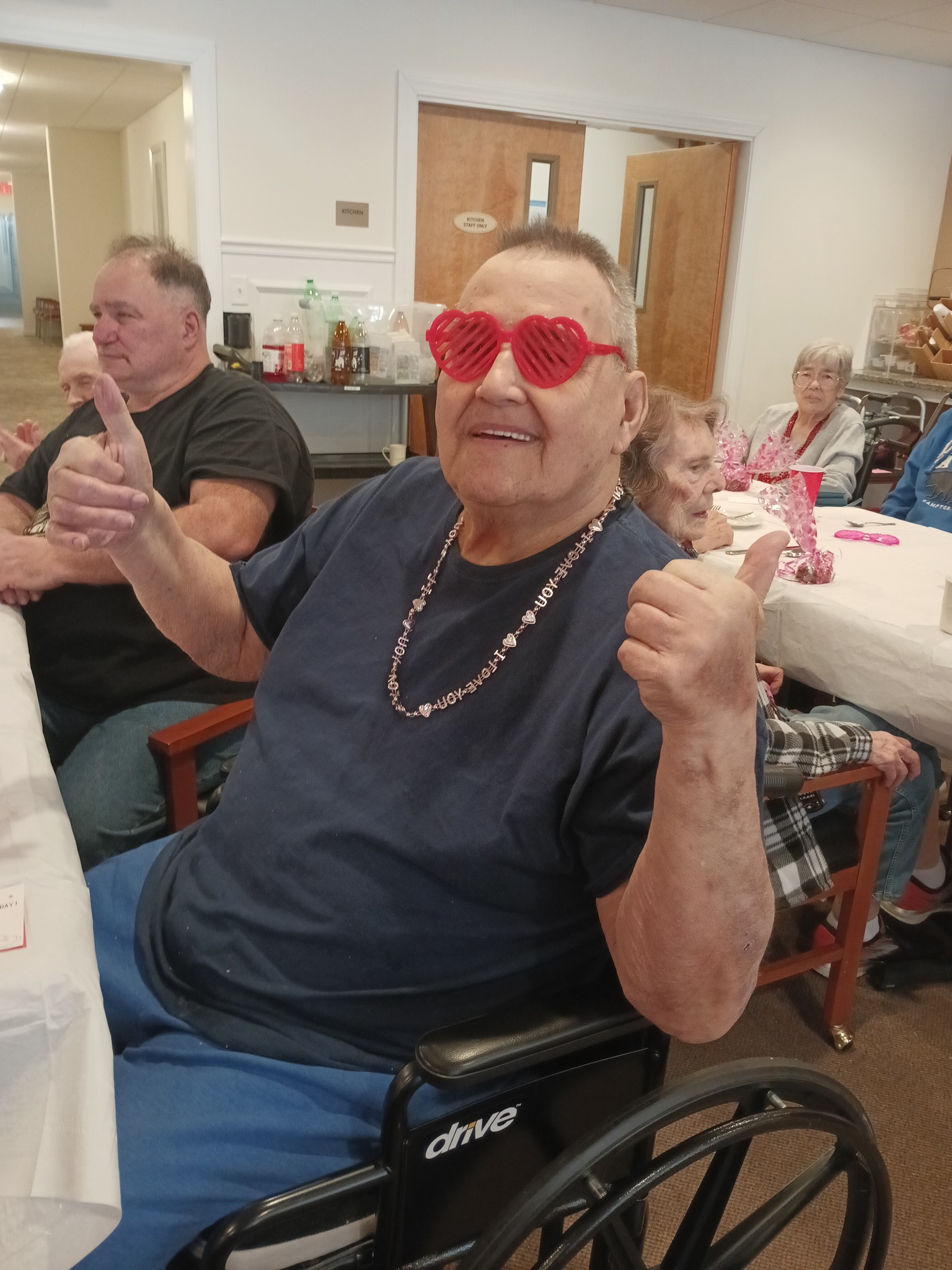 man with heart eyeglasses