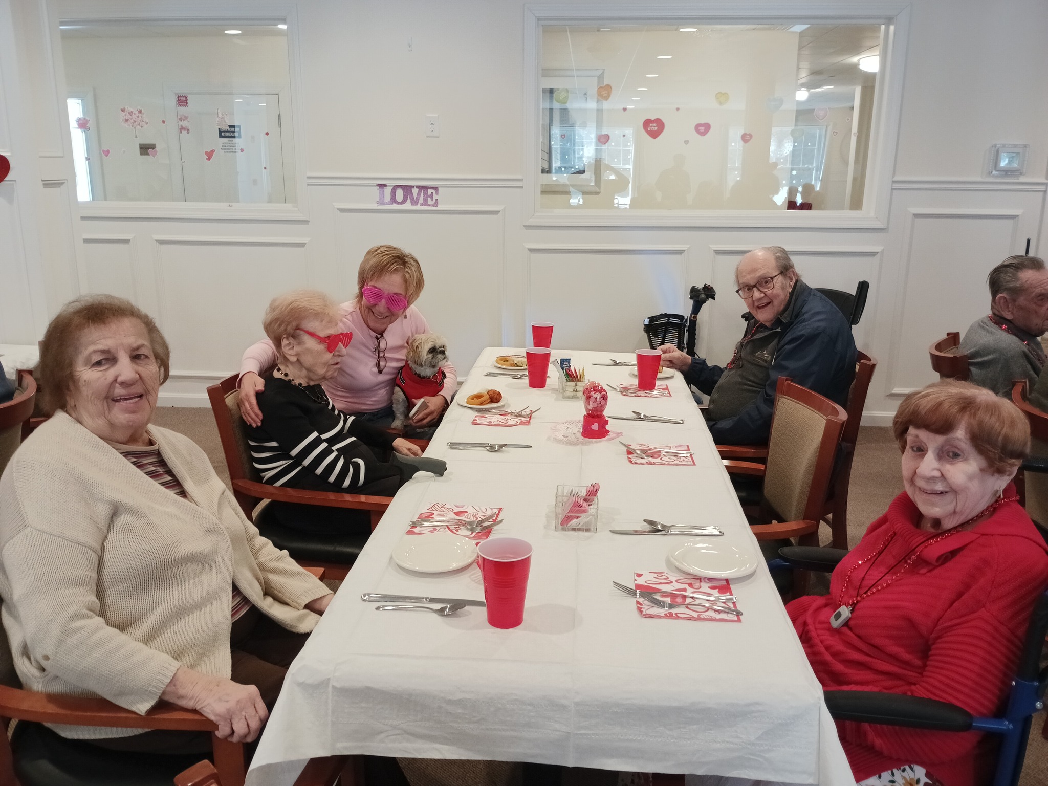 group of elderly sitting
