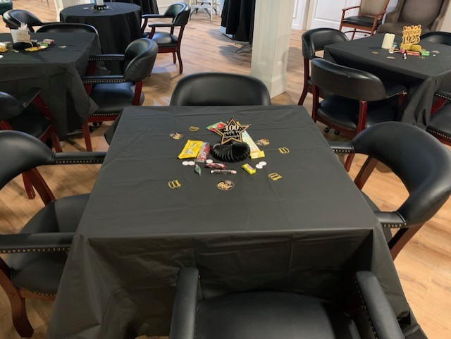 a table with fancy things on it