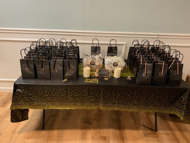 give-aways on top of the table
