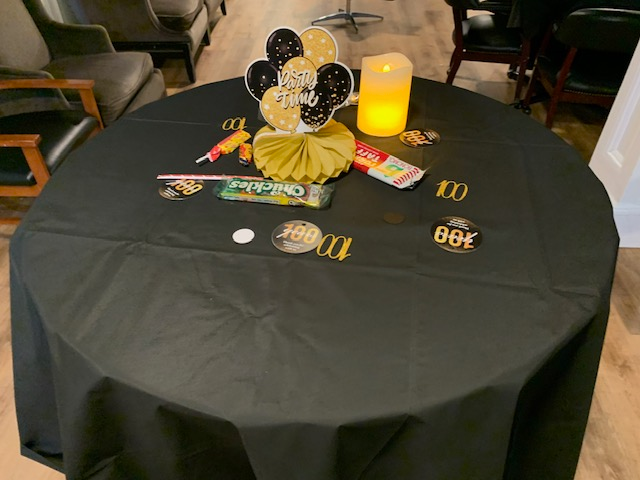 a table with fancy things on it